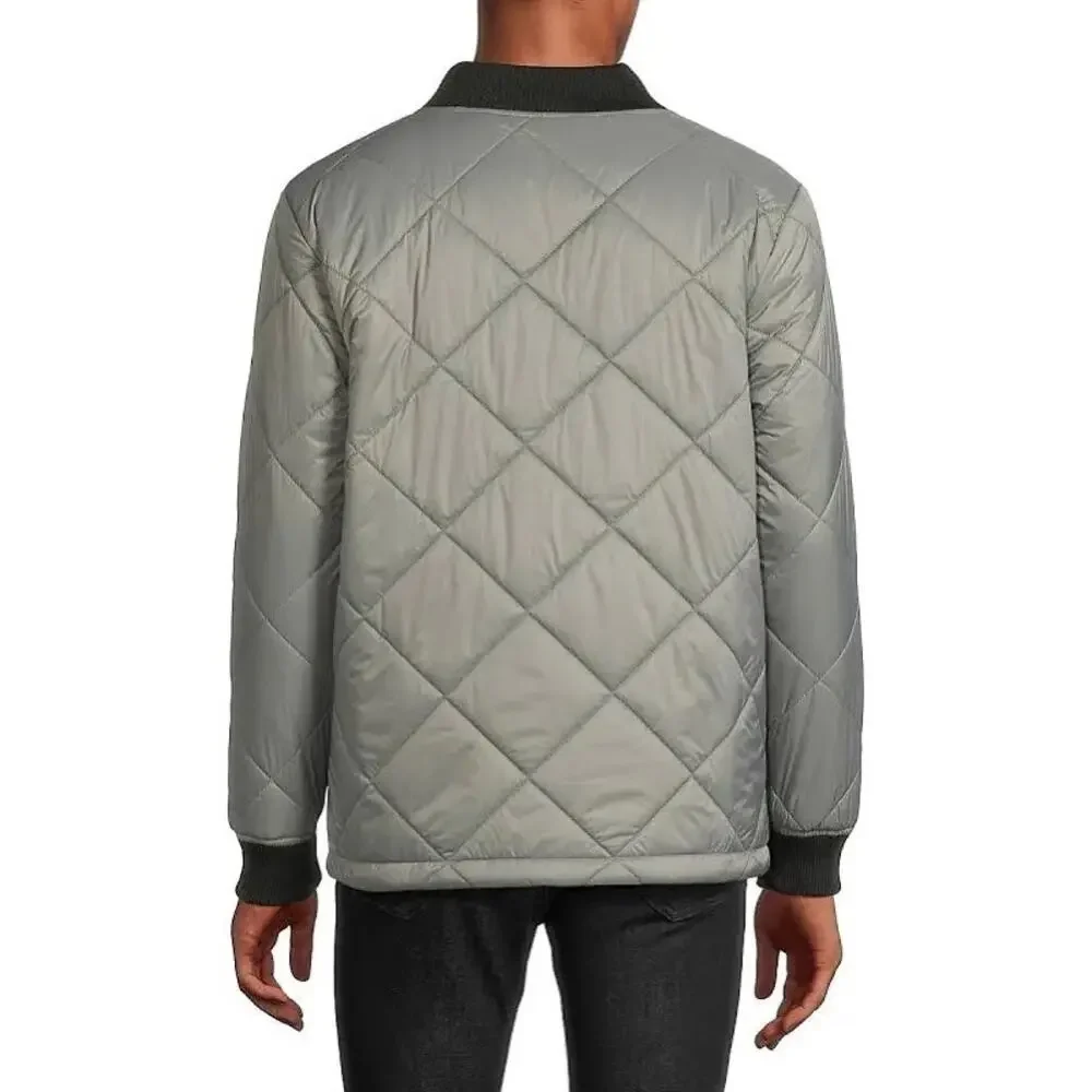 SPYDER Mens Quilted Bomber Jacket $169 NEW Size Small Tea Leaf Normcore Dadcore